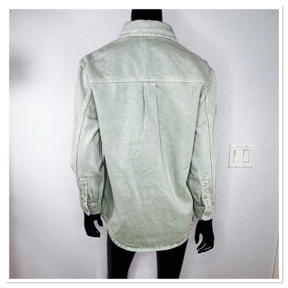 Madewell Denim Ames Oversized Shirt Jacket Garment Dyed Edition Sz XS - Picture 6 of 10